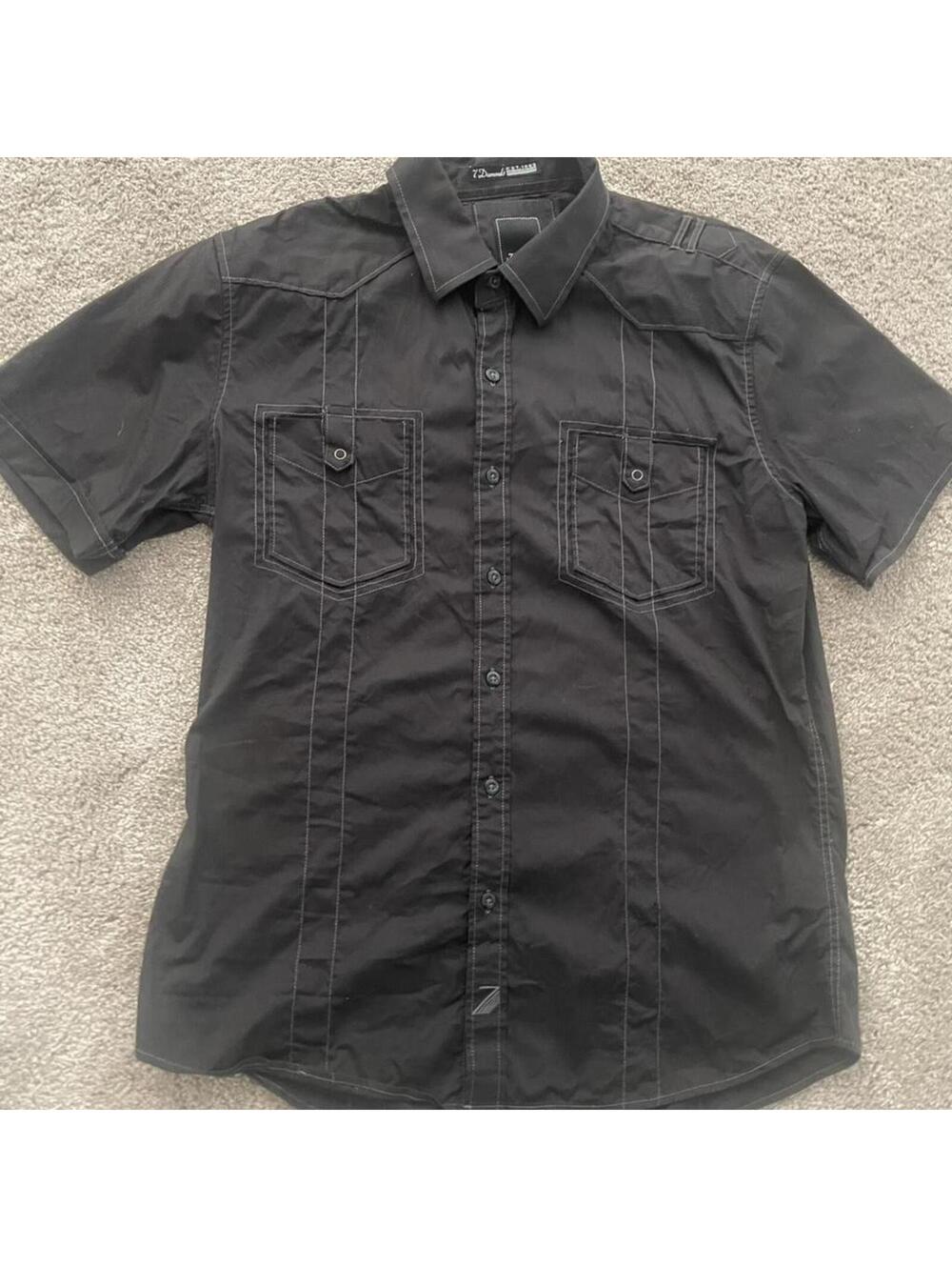 Men's Black and Grey Shirt